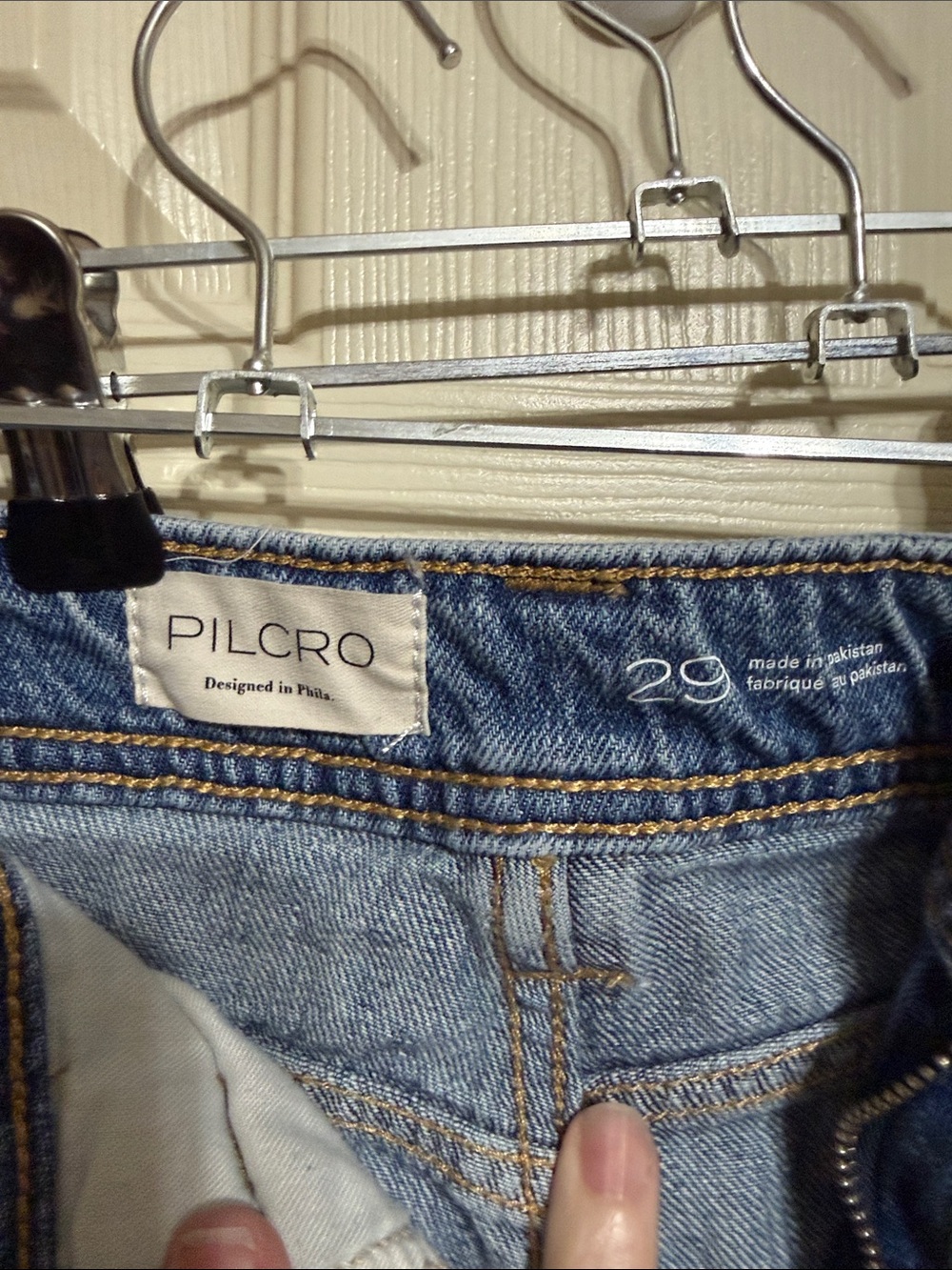 Pilcro Light Blue Wide-Leg Denim Jeans - Picture 2 of 4